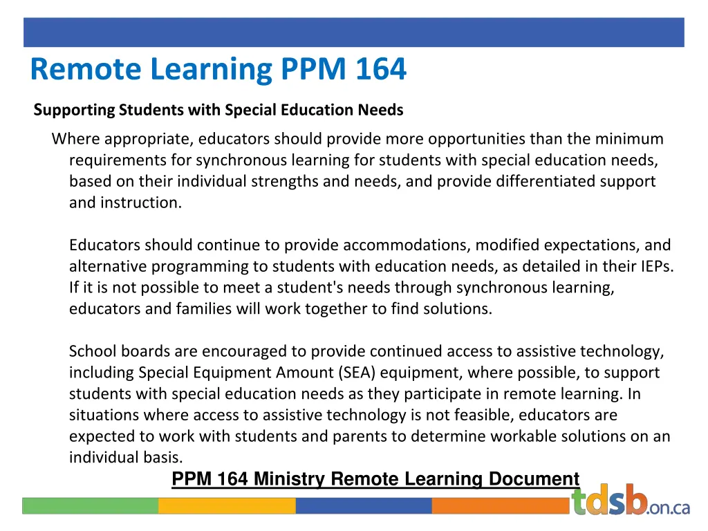 remote learning ppm 164