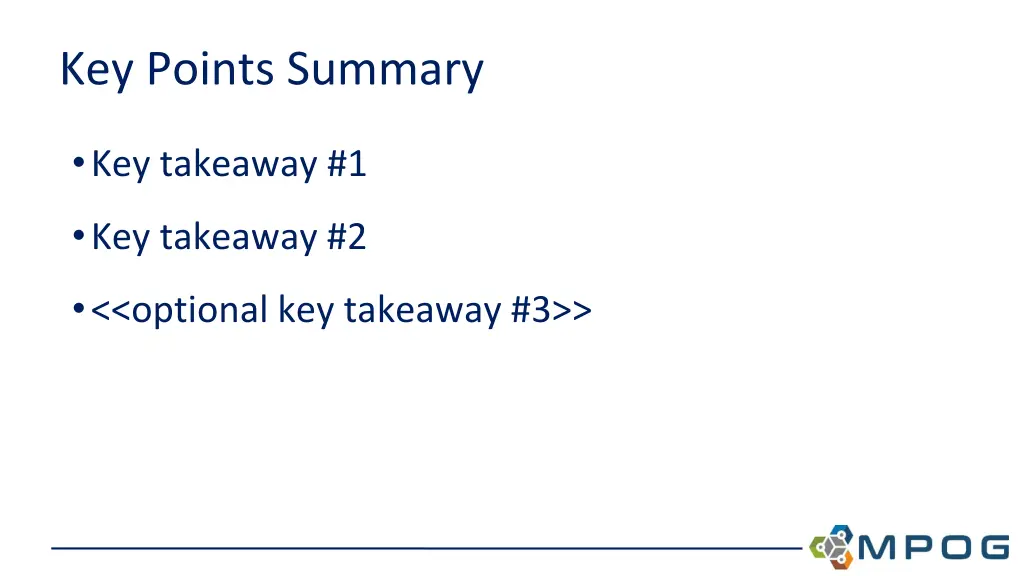 key points summary