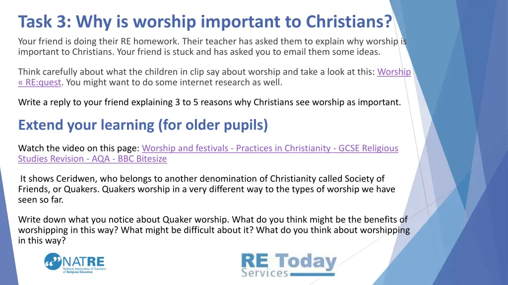 task 3 why is worship important to christians