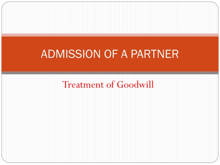 admission of a partner