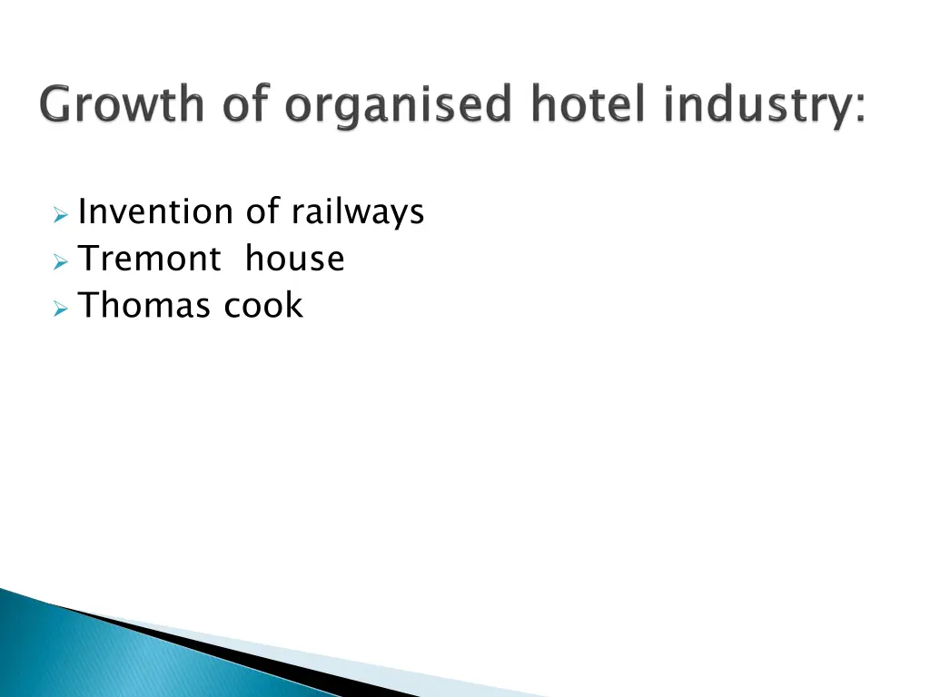 invention of railways tremont house thomas cook