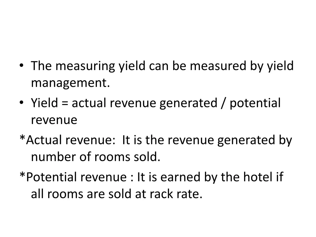 the measuring yield can be measured by yield