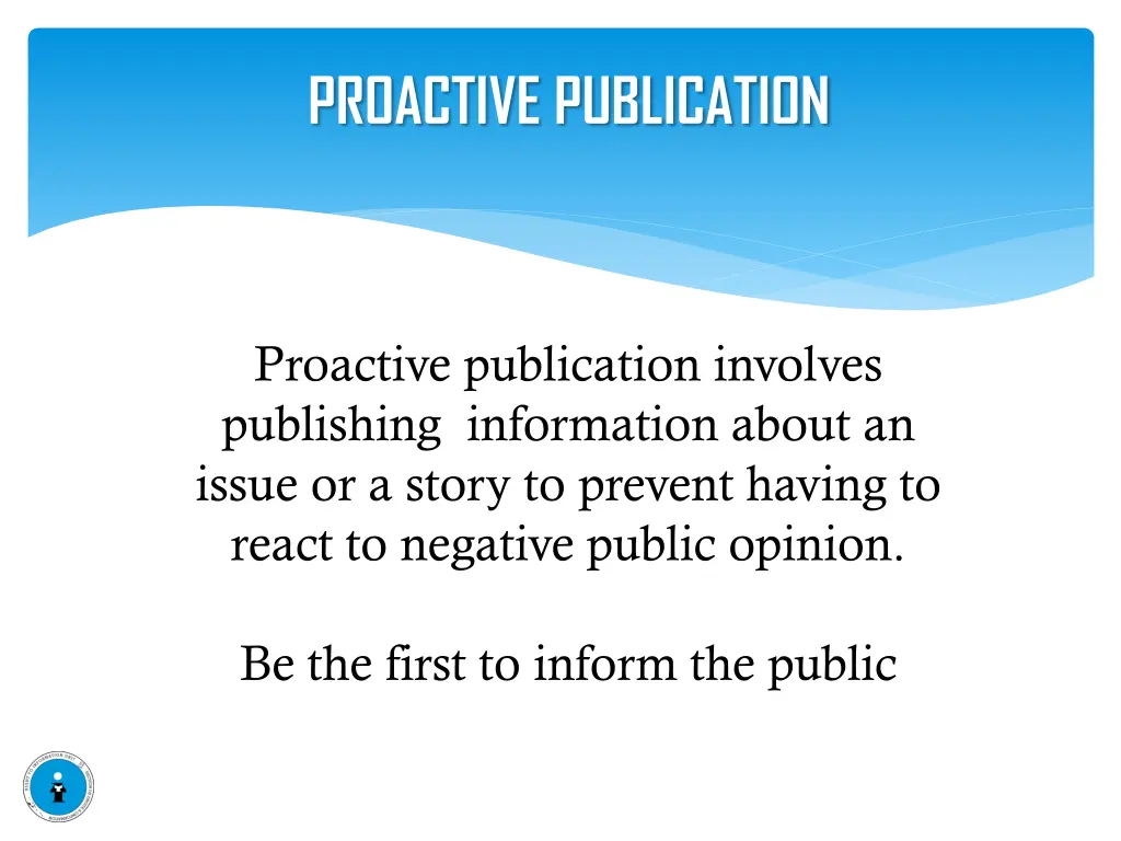 proactive publication