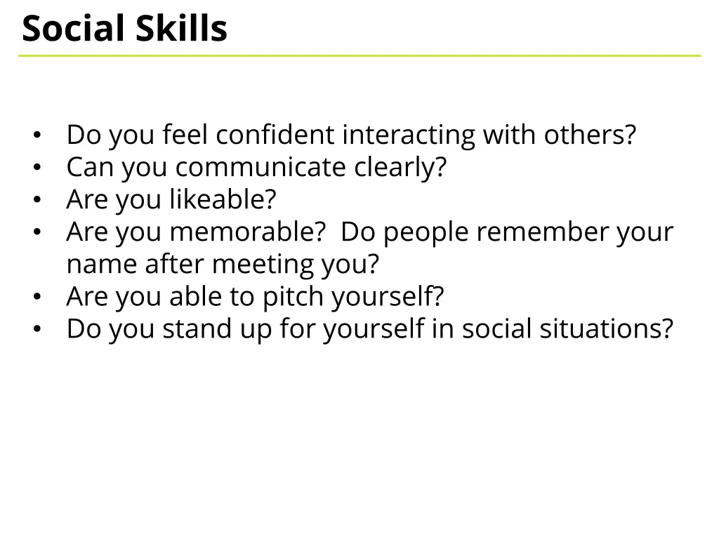 social skills 1