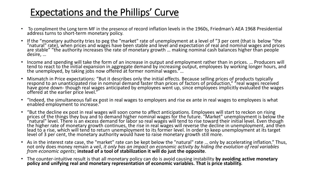 expectations and the phillips curve expectations