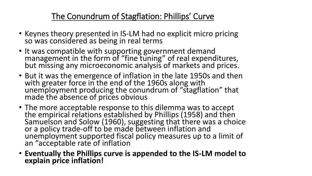 the conundrum of stagflation phillips curve