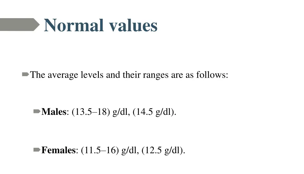 normal values