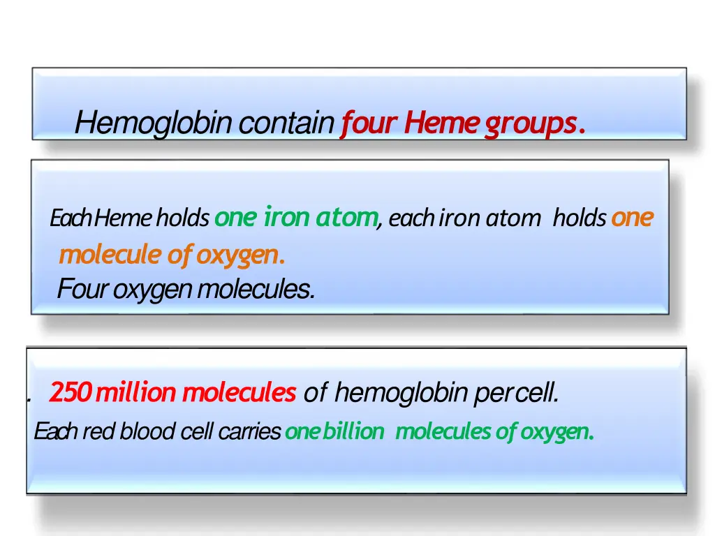 hemoglobin contain four hemegroups