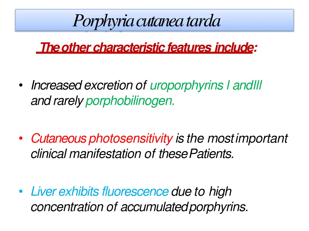 porphyria cutaneatarda