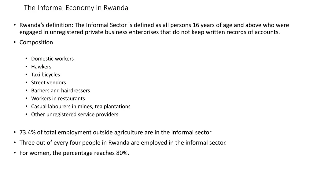 the informal economy in rwanda