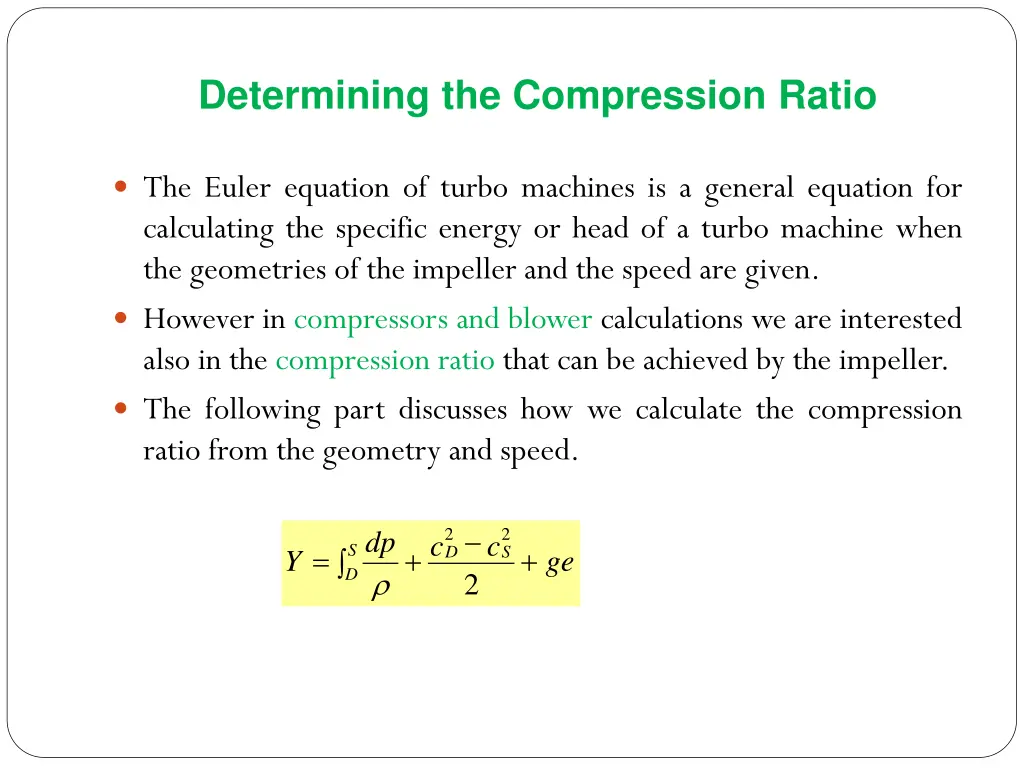 determining the compression ratio