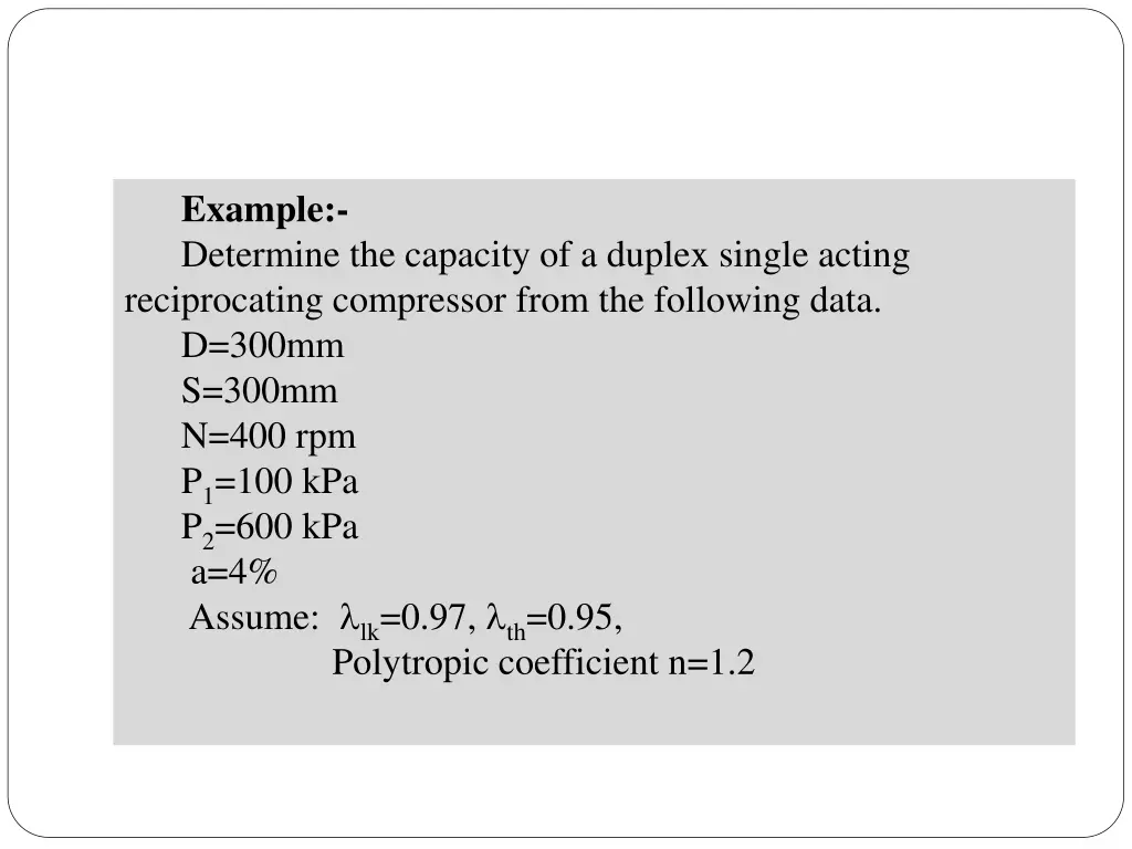 example determine the capacity of a duplex single