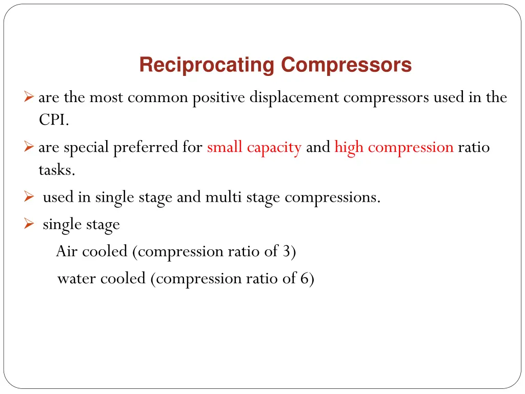 reciprocating compressors