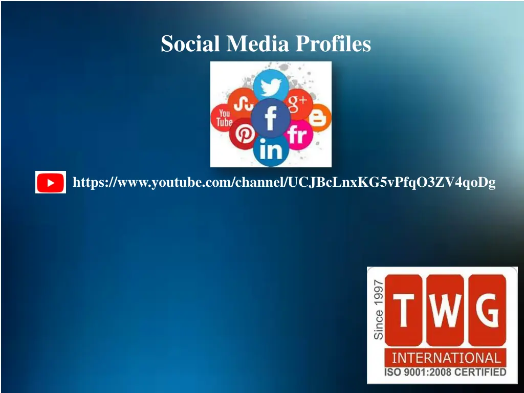 social media profiles