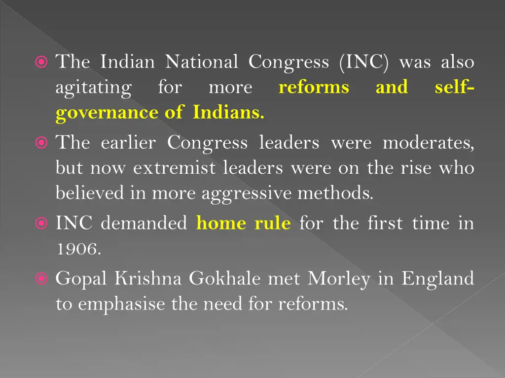 the indian national congress inc was also