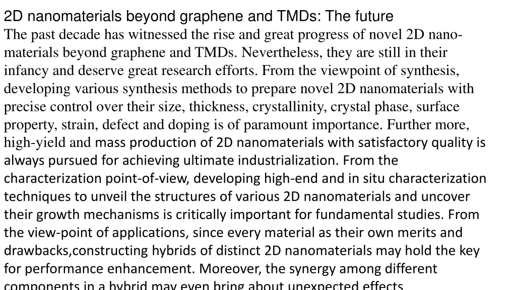 2d nanomaterials beyond graphene and tmds