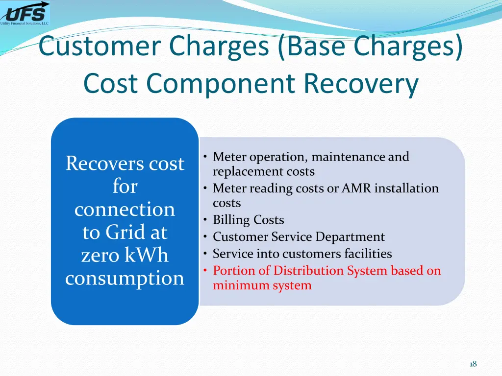 customer charges base charges cost component