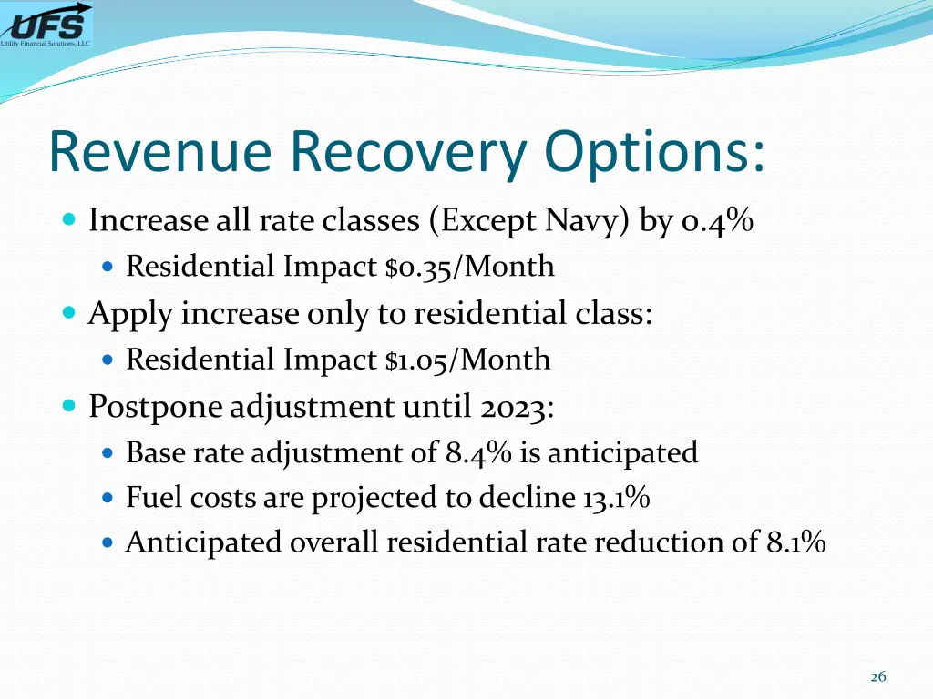 revenue recovery options