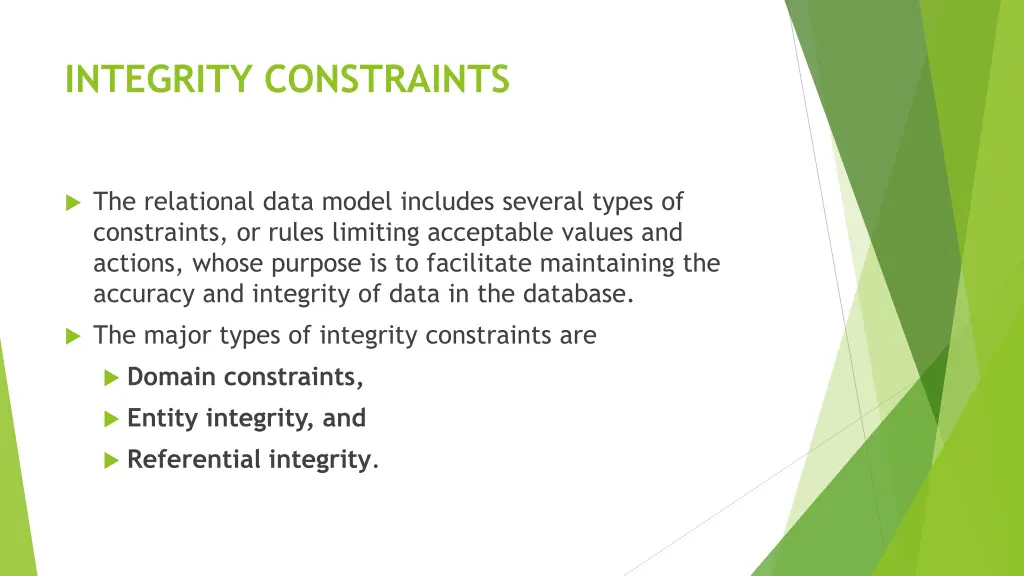 integrity constraints