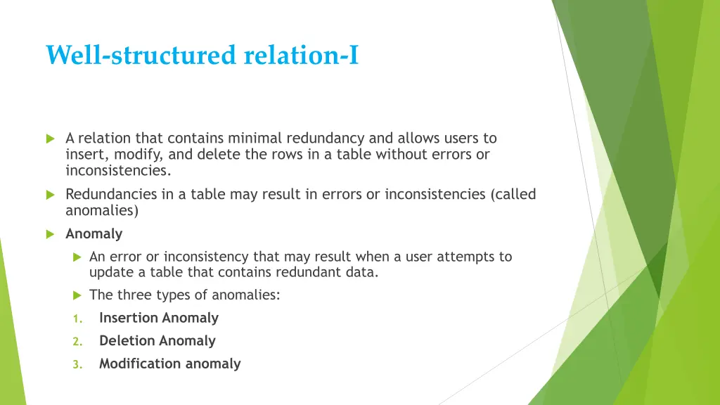 well structured relation i