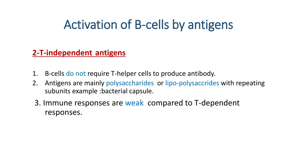 activation of b activation of b cells by antigens