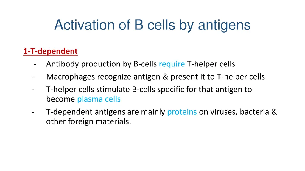 activation of b cells by antigens