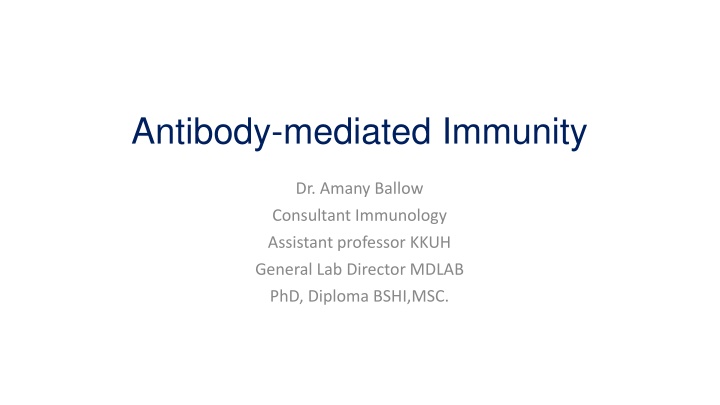 antibody mediated immunity