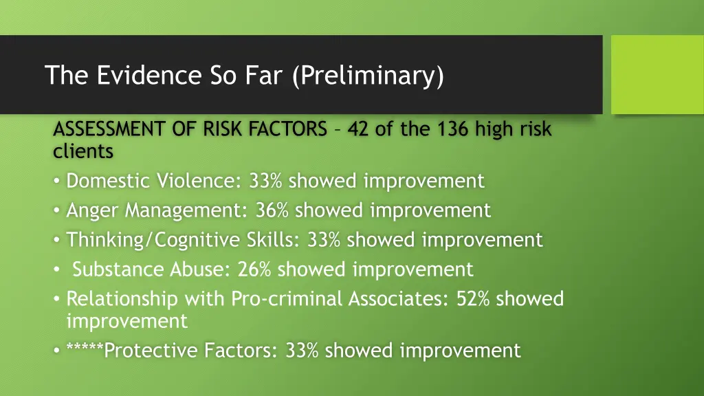 the evidence so far preliminary 3