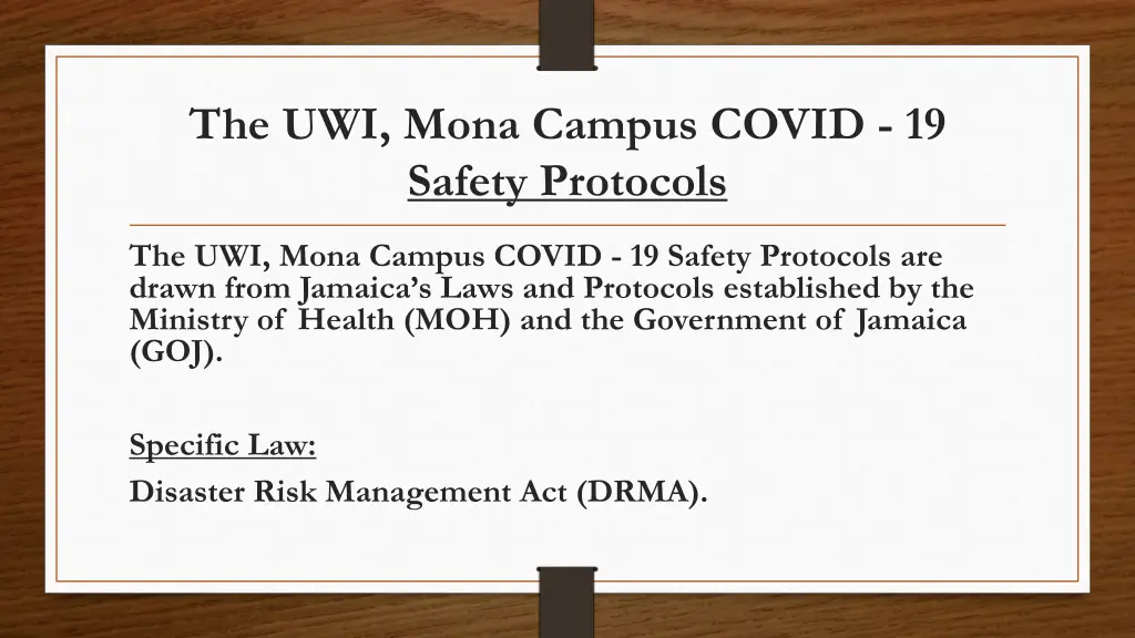 the uwi mona campus covid 19 safety protocols