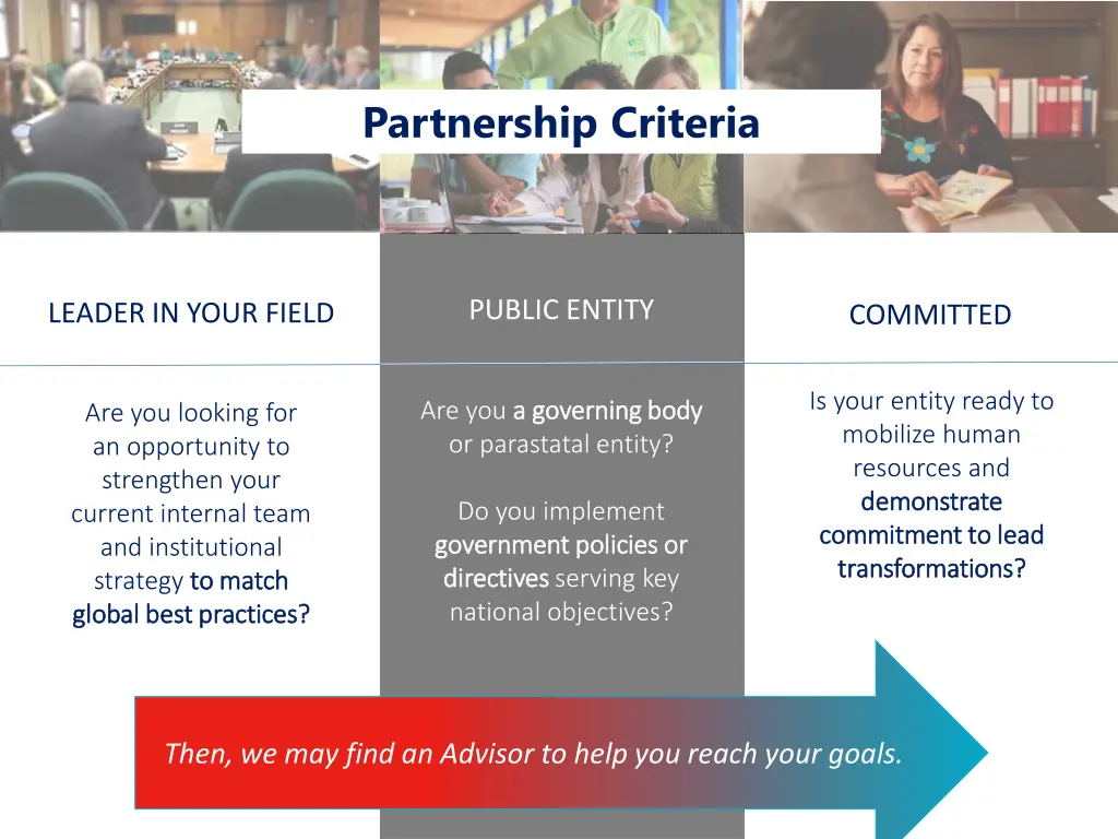 partnership criteria