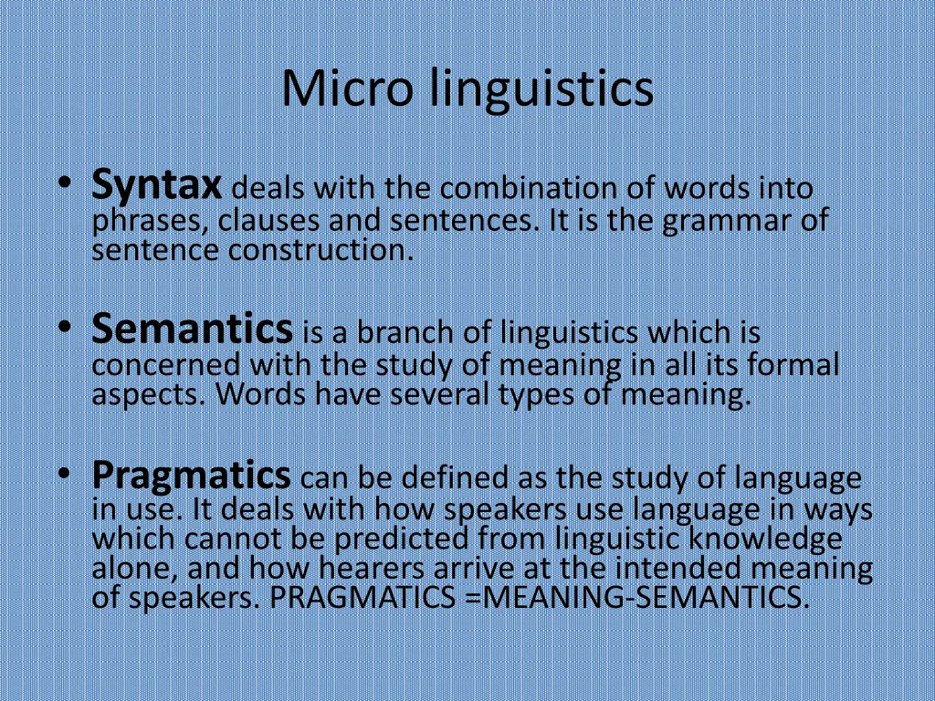 micro linguistics 1