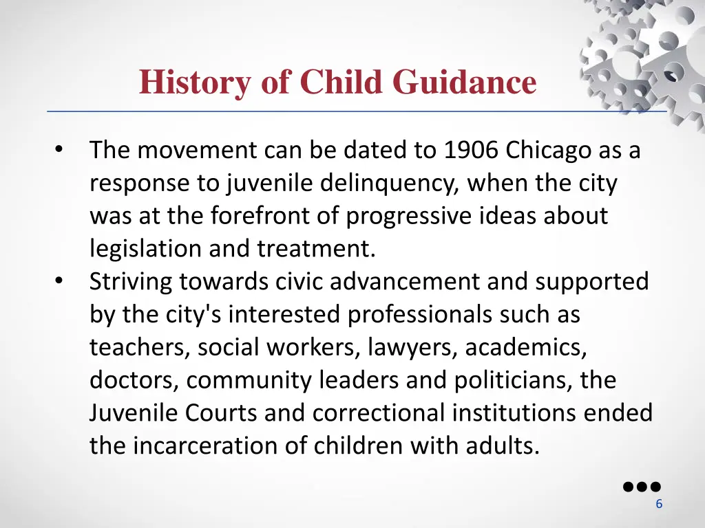 history of child guidance