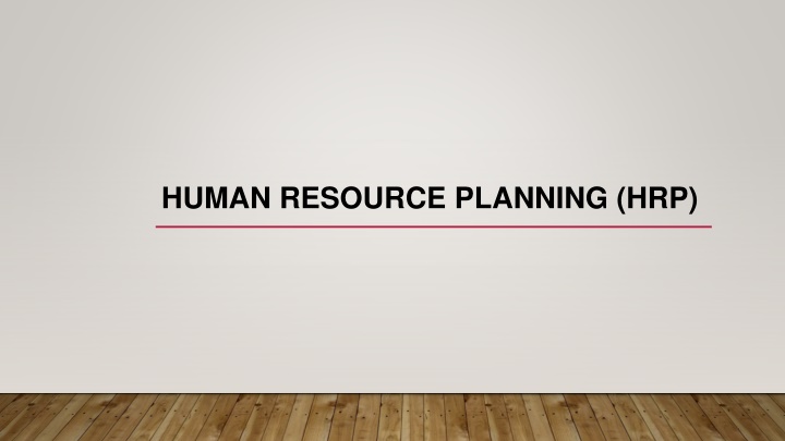 human resource planning hrp