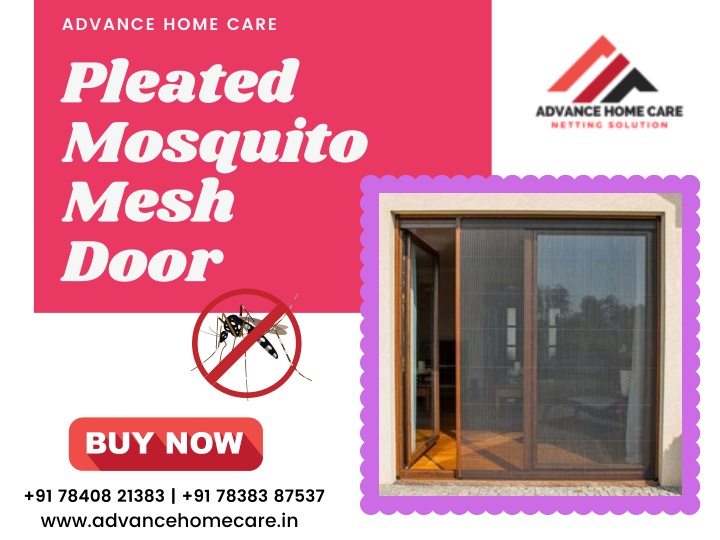 advance home care pleated mosquito mesh door