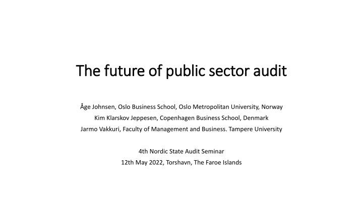 the future of public sector audit the future