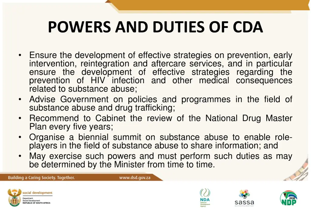 powers and duties of cda 1