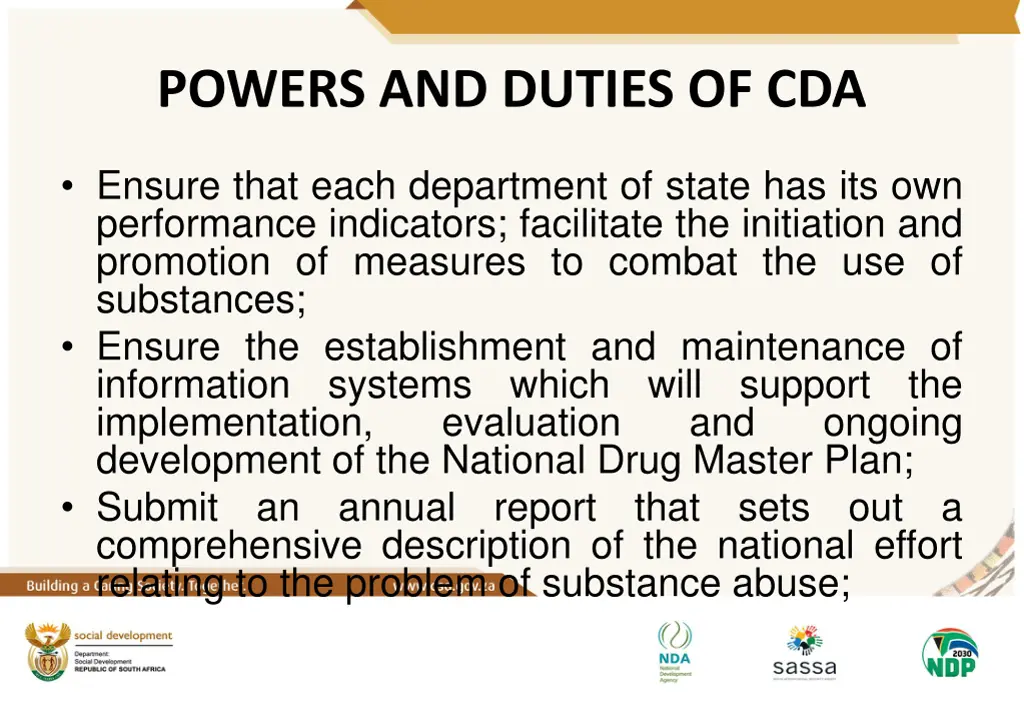 powers and duties of cda