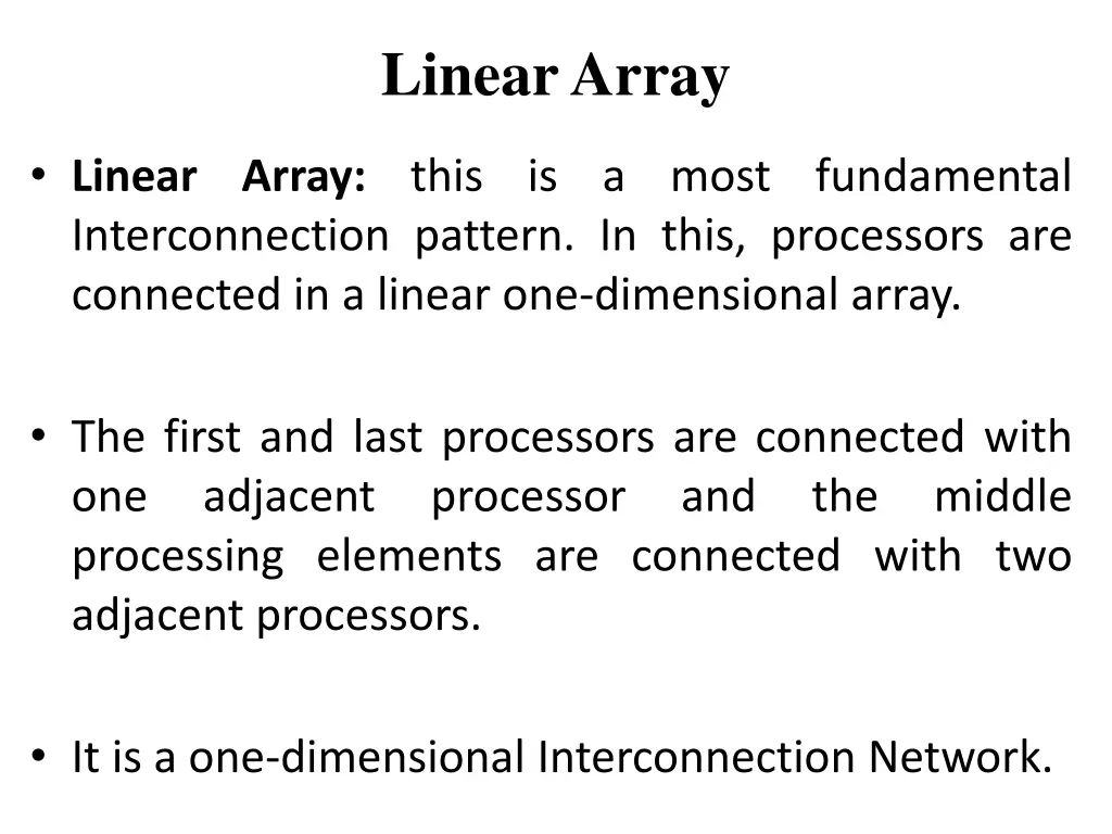 linear array