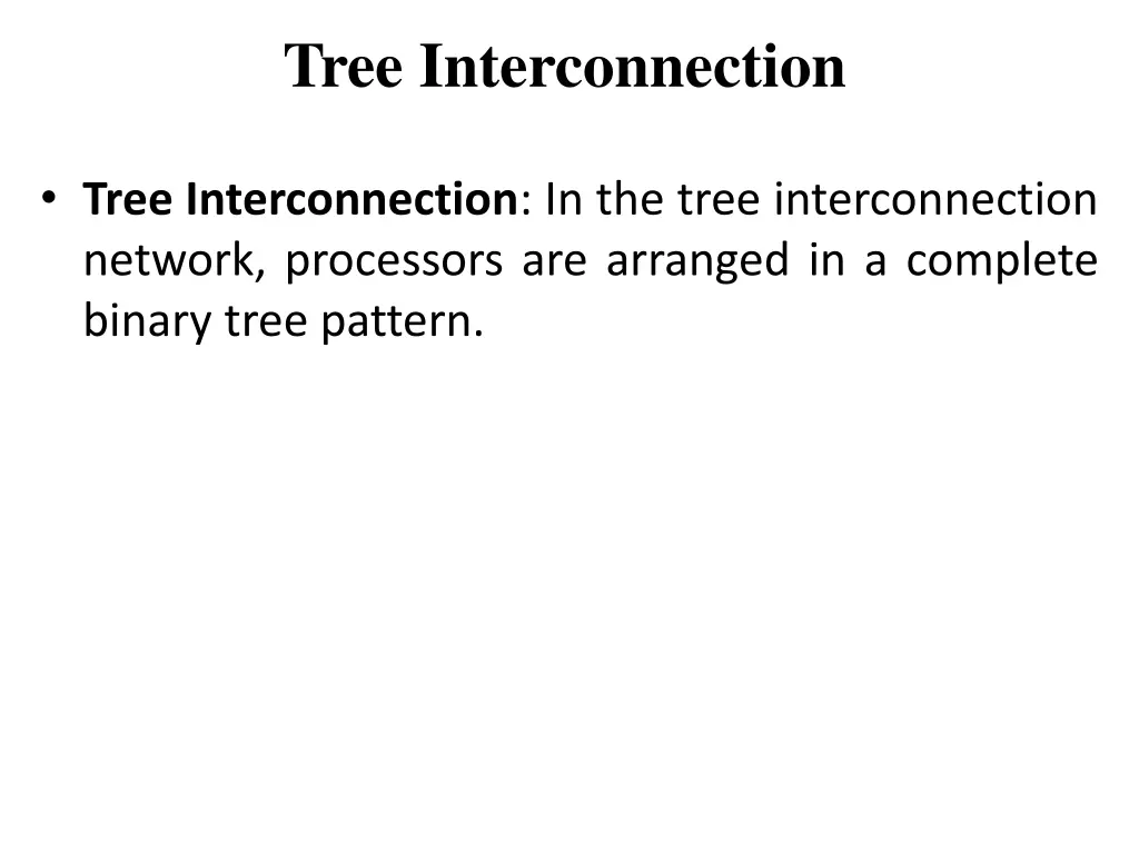 tree interconnection