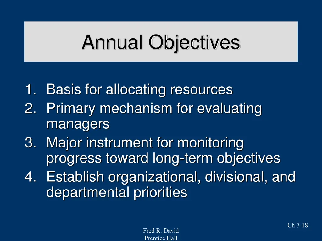 annual objectives 1