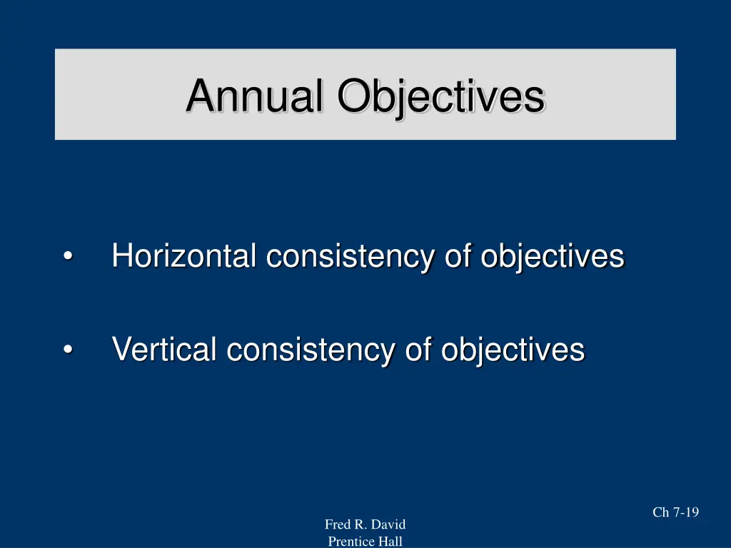 annual objectives 2