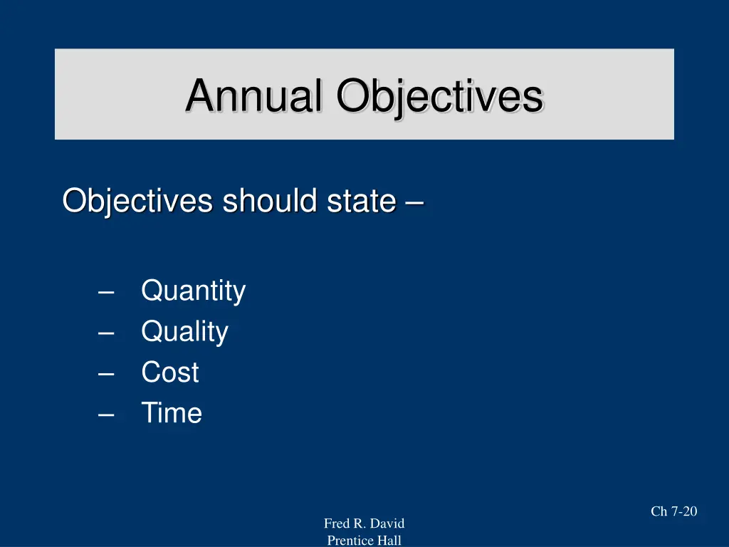 annual objectives 3