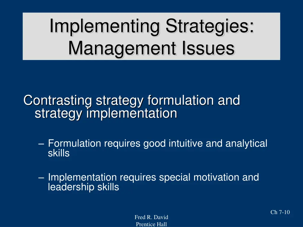 implementing strategies 3