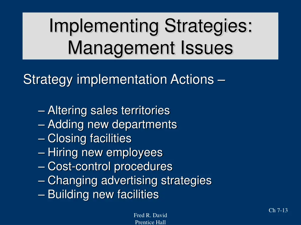 implementing strategies 6