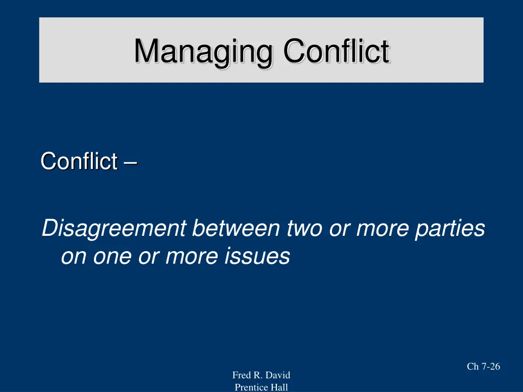 managing conflict