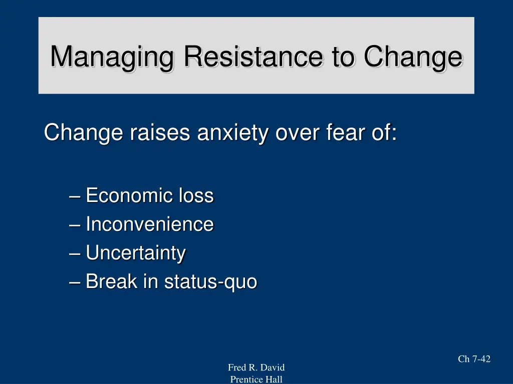 managing resistance to change