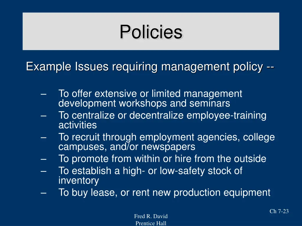 policies 2