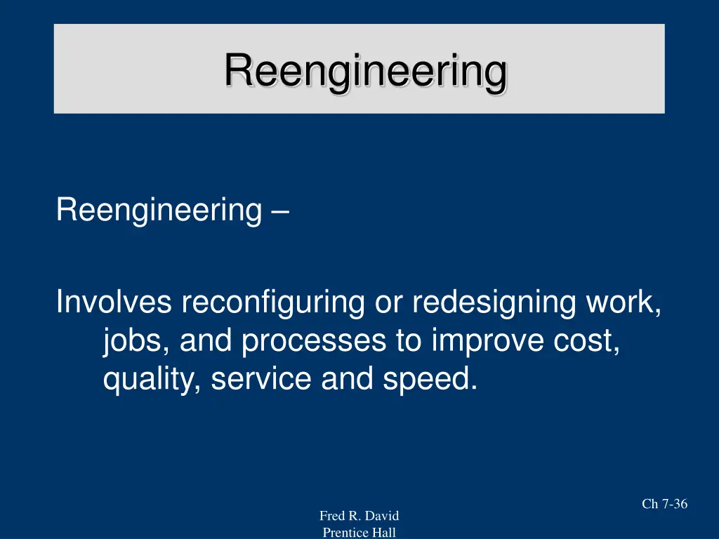 reengineering