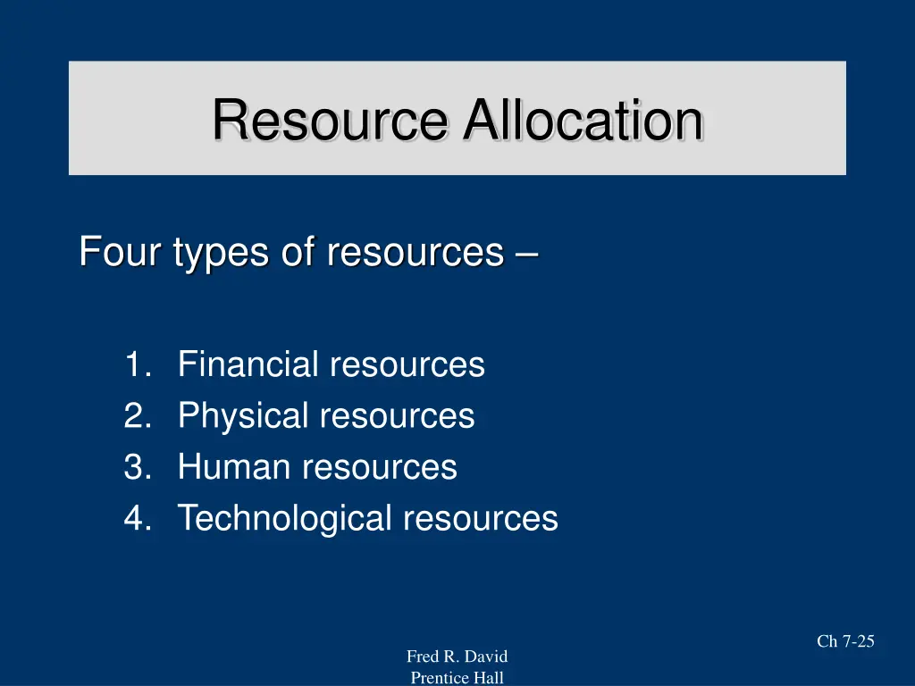 resource allocation 1