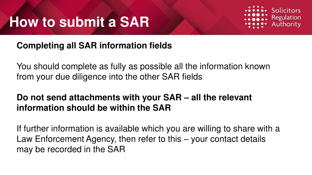 how to submit a sar